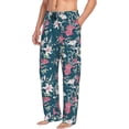 thumbnail image 2 of Xecao Lilies Flowers Men's Straight Lounge Pajama Pants: The Ultimate in Comfortable Sleepwear, 2 of 9