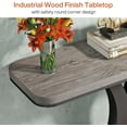 thumbnail image 6 of BOBOKY Industrial Console Table, 40 inch Narrow Entryway Foyer Table with Geometric Base, Rustic Hallway Accent Table for Living Room, Entrance,Gray and Black, 6 of 7