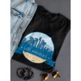thumbnail image 3 of Skyline Badge Los Angeles City Women Black T-Shirt, Female Large, 3 of 4