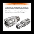 thumbnail image 3 of 8 Piezas NPT 3/8 Pulgadas de Acero Inoxidable Macho Hembra Kit de Conector RáPido Adaptadores de Lavadora a PresióN (Rosca Interna y Externa), 3 of 5
