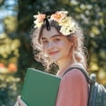 thumbnail image 5 of Diadema de graduación con mini gorra y flores de imitación de tela | Accesorio floral ajustable para el cabello para accesorios fotográficos de ceremonia de grado universitario | 8.7 "x6.7" Elegante, 5 of 5
