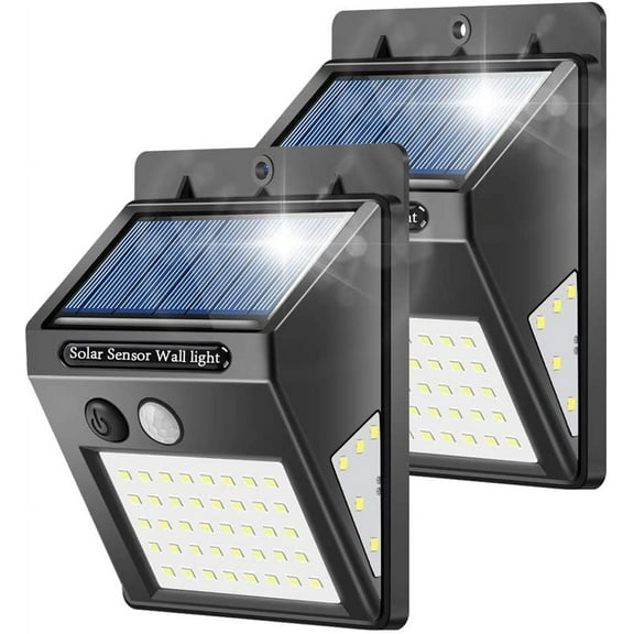 Yi Lighting Outdoor Solar Lights LED Security Wall Lights with Motion Sensor for Fence, Yard, Steps, Garden (Set of 2)