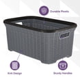 thumbnail image 5 of Superio 50L Knit Laundry Basket with Cut-Out Handles - Onyx Grey (2 Pack), 5 of 9