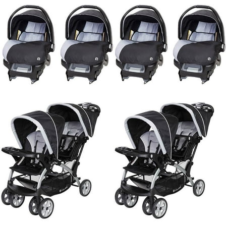Baby Trend Infant Car Seat (4 Pack) & Sit N Stand Double Stroller (2