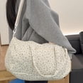thumbnail image 3 of Quilted Duffle Bag for Women, Cute Floral Bag, Lightweight Gym Tote with Pockets, Overnight Travel Bag, Quilted Duffle Bag for Women, Gifts for Her B, 3 of 7