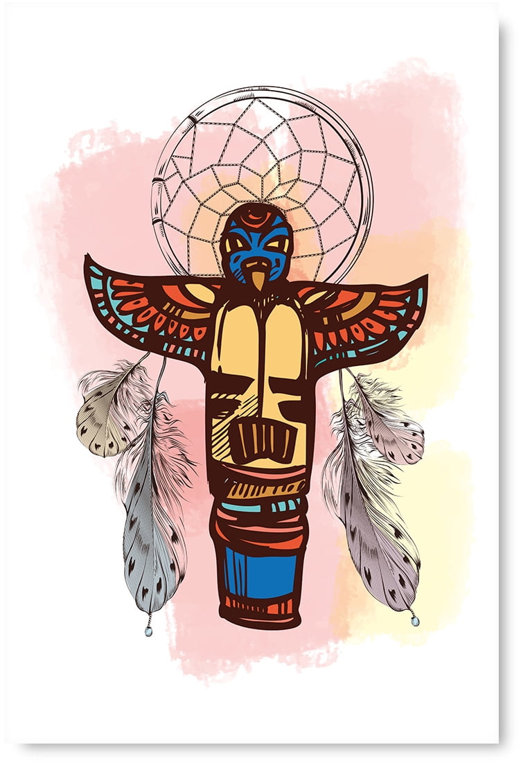 Awkward Styles Dreamcatcher Poster Wall Art Feather Bird Totem Home ...