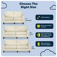 thumbnail image 4 of Serta Copenhagen 78" Rolled Arm Sofa, Easy Care Polyester,  Loveseat or Couch for Small Spaces, Buttercream, 4 of 16