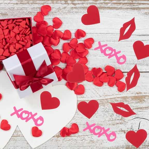 COSMOBETTY Metallic Heart Confetti Set, Assorted Colors, Perfect for Event Organizers and Party Decorations