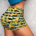 thumbnail image 2 of Sikiie Orange and Lemon Print Workout Shorts Women Scrunch Butt Gym Shorts Seamless High Waist Tummy Control Yoga Biker Athletic Shorts, 2 of 5
