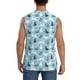 thumbnail image 4 of Fotbe Black White Gray Rabbit Men's Camiseta sin Mangas Estampada para Hombres, Playera Casual para Gimnasio, Entrenamiento, Playa-X-Large, 4 of 7