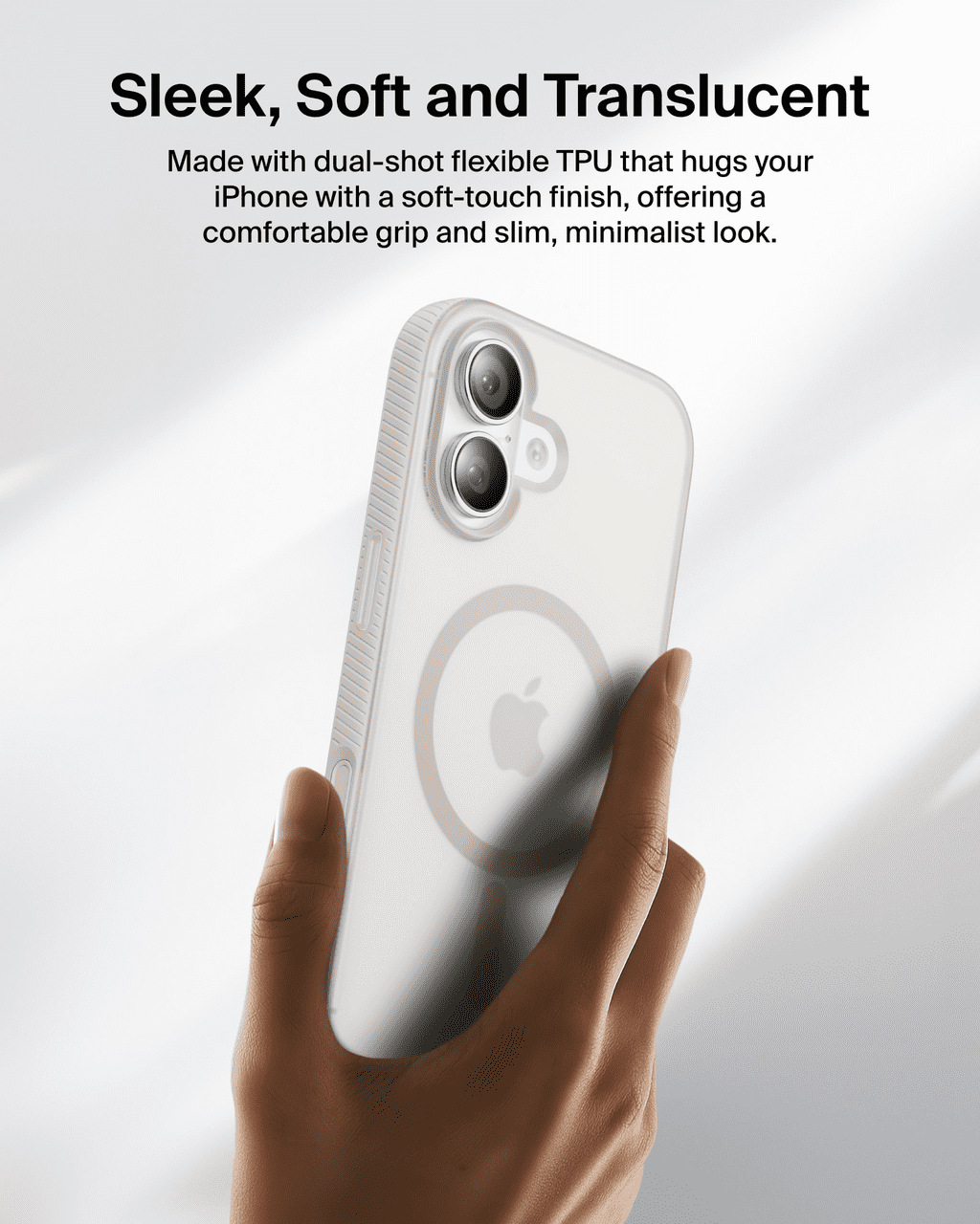 Belkin for iPhone 17 Case, Grip, MagSafe Compatible w/Anti-Scratch & Anti-Yellowing Coating, Touch Sensitive Camera Control - Military Grade, Anti-Slip, Magnetic, Shockproof, Protective