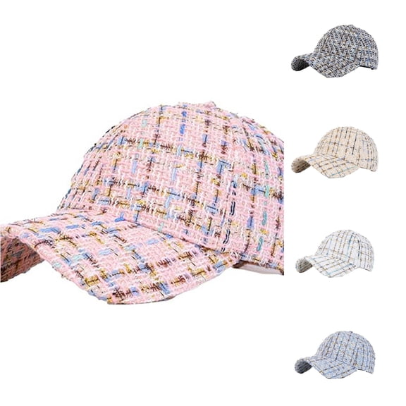 Xijirk Baseball Cap Textured Woven Curved Brim Fashion Hat for Daily Casual Street Travel Outdoor Wear,Pink,One Size