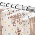 thumbnail image 4 of 66x72 Inch Shower Curtains for Bathroom, Brown Christmas Snowflake Fabric Bath Curtain Decor, Xmas Winter Polka Dot Vintage Waterproof Restroom Curtains Shower Set Accessories with 12 Hooks 66 Inch, 4 of 8