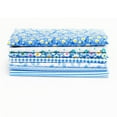 thumbnail image 5 of Tssuoun 7 Pieces Cotton Fabric Flower Print Colorful Quarters Bundle SewingQuilting Crafting Mixed Style Set  Blue, 5 of 8