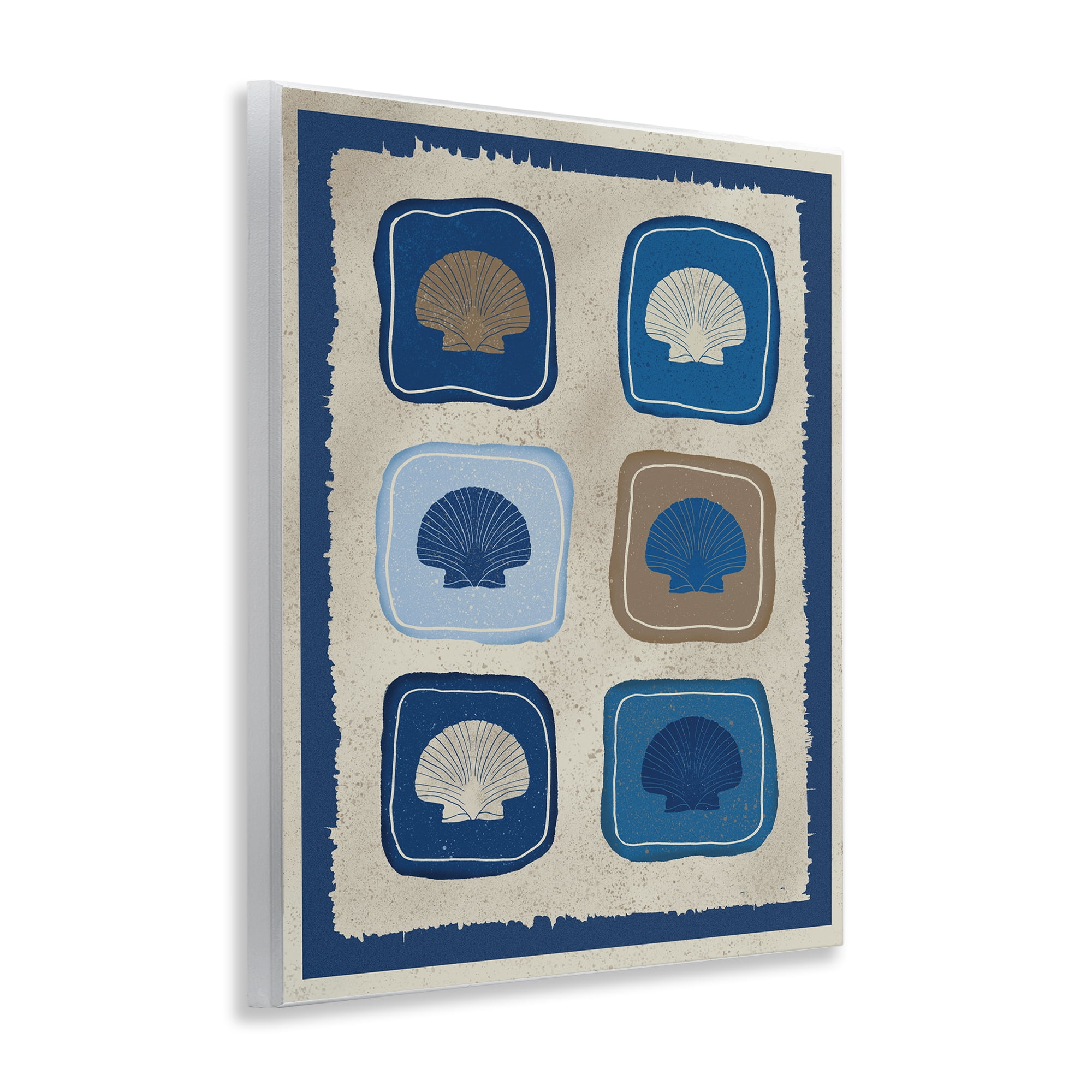 Stupell Industries Nautical Block Shells Wall Plaque Art, design by Julia Frost