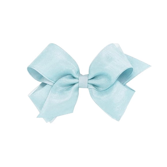 Moño extra chico organza coral Wee ones azul cielo 6 Wee Ones 8594-CCR
