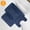 Navy Blue, variant on Tripumer 3 Pcs Navy Blue Memory Foam Bath Mat Set Bathroom Rugs Set U Shape Toilet Mats for Toilet Shower Sink