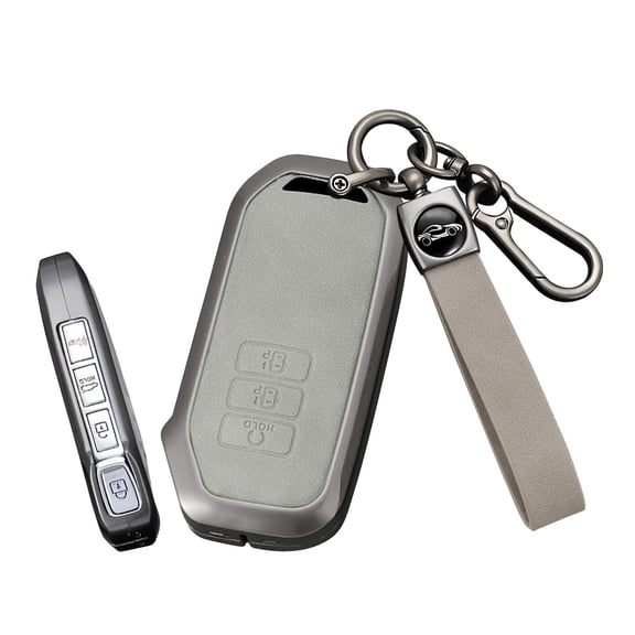 Heavy-Duty 7-Button Zinc Alloy Smart Key Fob Cover for Kia EV6 GT-Line K8 V6 Sportage Niro Hybrid 2023 Sorento Keyless Entry Remote Case with Metal Keychain Holder