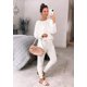 thumbnail image 2 of Conjunto Deportivo PRETTYGARDEN para Mujer de Punto Acanalado 2 Piezas Blanco Talle Grande, 2 of 6