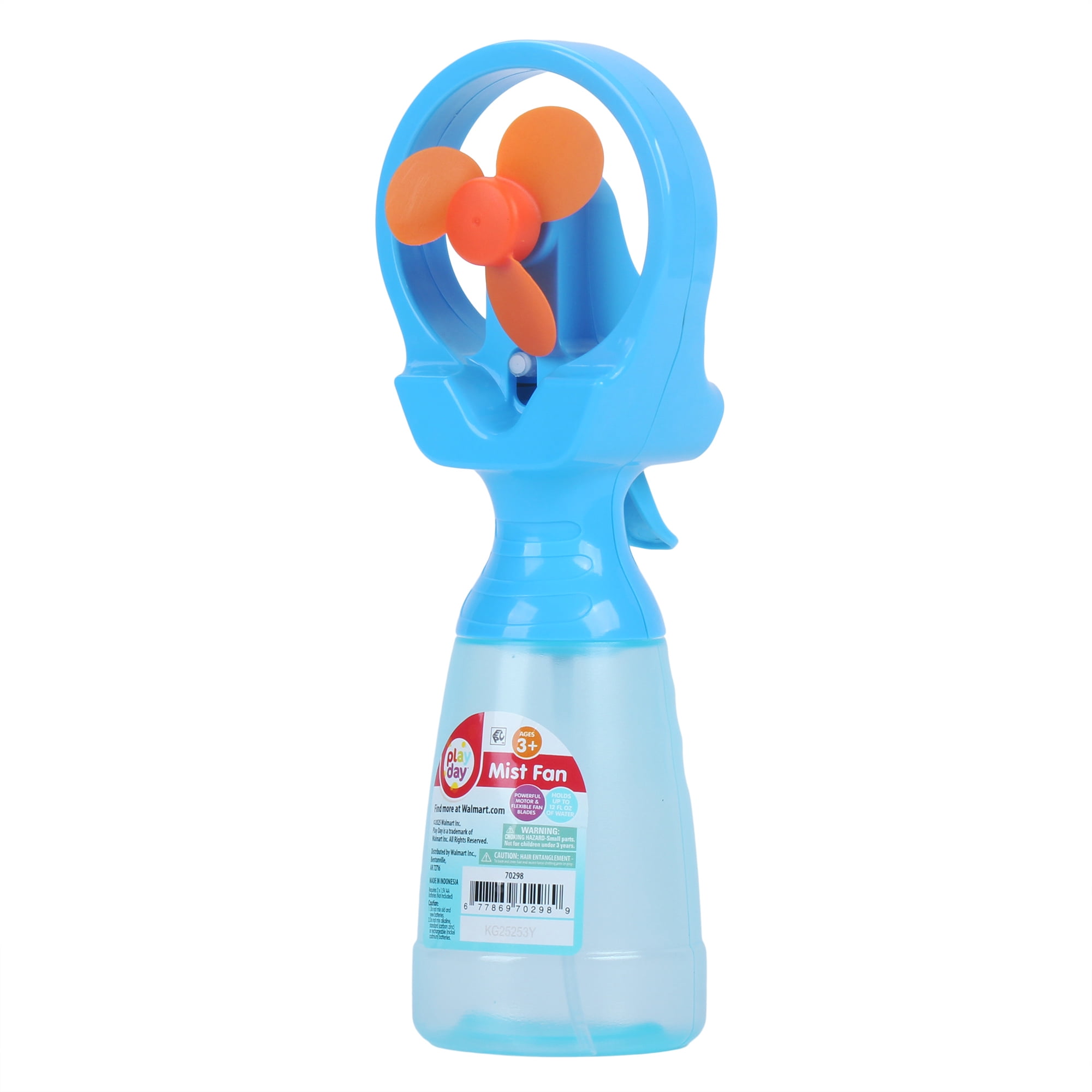 (4 pack) Play Day Portable Mist Fan With 12oz Water Bottle