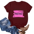 thumbnail image 2 of Blusas de Manga Corta para las Mujeres Divertido Impreso Cuello Redondo Tee, Vintage Humor Gráfico Blusas de Primavera para las Mujeres, 2 of 3