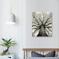 thumbnail image 3 of COMIO Tree Canvas Wall Art Framed:  Abstract Silver Gray Pictures Nature Tree of Life Painting Maple Blossom Landscape Prints Modern Hand Painted Large Artwork for Living Room Bedroom Dining Room, 3 of 4