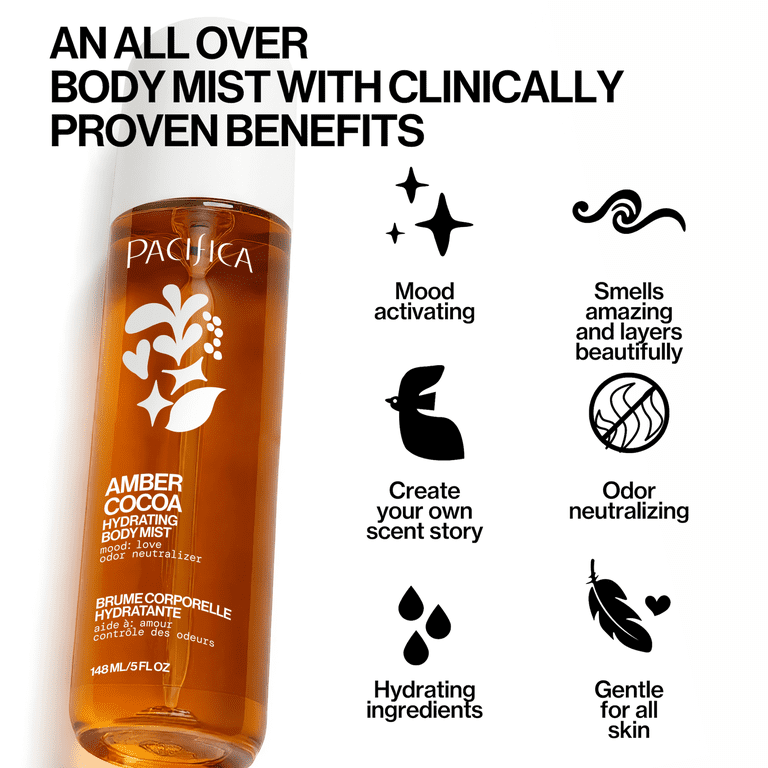 Pacifica Amber Cocoa Body Mist, 5 fl oz photo 3