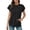 Black, variant on Ticikt Women's Short Sleeve Sweatshirt, Crew Neck Casual T-Shirt with Front Kangaroo Pocket,Blue,L