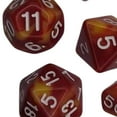 thumbnail image 1 of 7x Polyhedral Dices Smooth D4-D20 dices set for Math Teaching Bar Table Board Games Red Yellow, 1 of 7