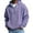 02#Purple, variant on Dwelliawo 1/4 Zip Pullover Mens Solid Color Waffle Knit Drawstring Long Sleeve Casual Sweatshirt Hooded Fall Hoodies Pullover with Pockets Red 5XL