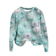 thumbnail image 4 of WXLWZYWL Womens Christmas Sweatshirts Cute Xmas Ugly 3D Graphic Print Sweaters Oversized Long Sleeve Round Neck Pullover Tops, 4 of 4