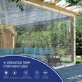 thumbnail image 2 of Tarps Now Marine Grade Clear Vinyl Tarp, (8' x 8') with Brass Grommets - Waterproof Heavy Duty Tarp Canopy Sheet Cover Multi Purpose Tarpaulin for Indoor and Outdoor - 18 oz, 20 Mil, 2 of 5