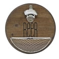 thumbnail image 2 of Foreside Home & Garden Rustic Wood Wall Mount Beer Bottle Opener with Metal Basket, Brown, 2 of 3