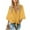 Yellow, variant on Ichuanyi Womens Shirts , Fashion Womens Solid Three Quarter V Neck Tee Casual Popular Blouse Tops