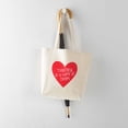 thumbnail image 5 of CafePress - Red Teacher Heart Tote Bag - Unisex Canvas Tote Bag, Beige, 1-Piece, 5 of 7