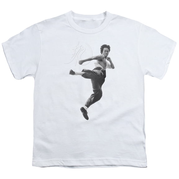 Bruce Lee Flying Kick S/S Youth 18/1 T-Shirt White