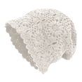 thumbnail image 4 of Ticikt Women Hollow Crochet Slouchy Beanie, Lightweight Breathable Retro Knit Versatile Sun‑Protective Crochet Skull Hat for Ladies,Beige, 4 of 4