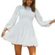 thumbnail image 1 of Women Ruffle Hem Long Sleeve Dress, Fashionable Women Long Sleeve Dress Comfortable Pure Color Autumn For Work For Party ANGGREK Otros, 1 of 7