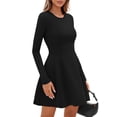 thumbnail image 4 of Vestido PRETTYGARDEN 2025 Otoño Manga Larga Mini Negro Talla L, 4 of 8