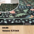 thumbnail image 5 of ARJINCUTE Spring Blooms Vintage Black Front Door Entrance Doormat 3' x 5', Soft Touch, Non Slip, Low Pile, Machine Washable, Foldable, 5 of 8