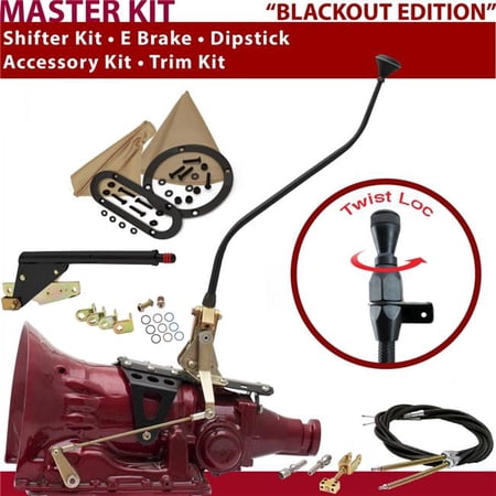 American Shifter AOD Shifter Kit Black 23 in. Swan E Brake Cable Trim Kit Dipstick for DE2F9