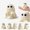 A, variant on Halloween Ghost-Shaped Wax Candles Decorations,Halloween Decoration Indoor,Aromatherapy,Party,Home,Table Centerpiece - White Wax Candles(Apple Scented)