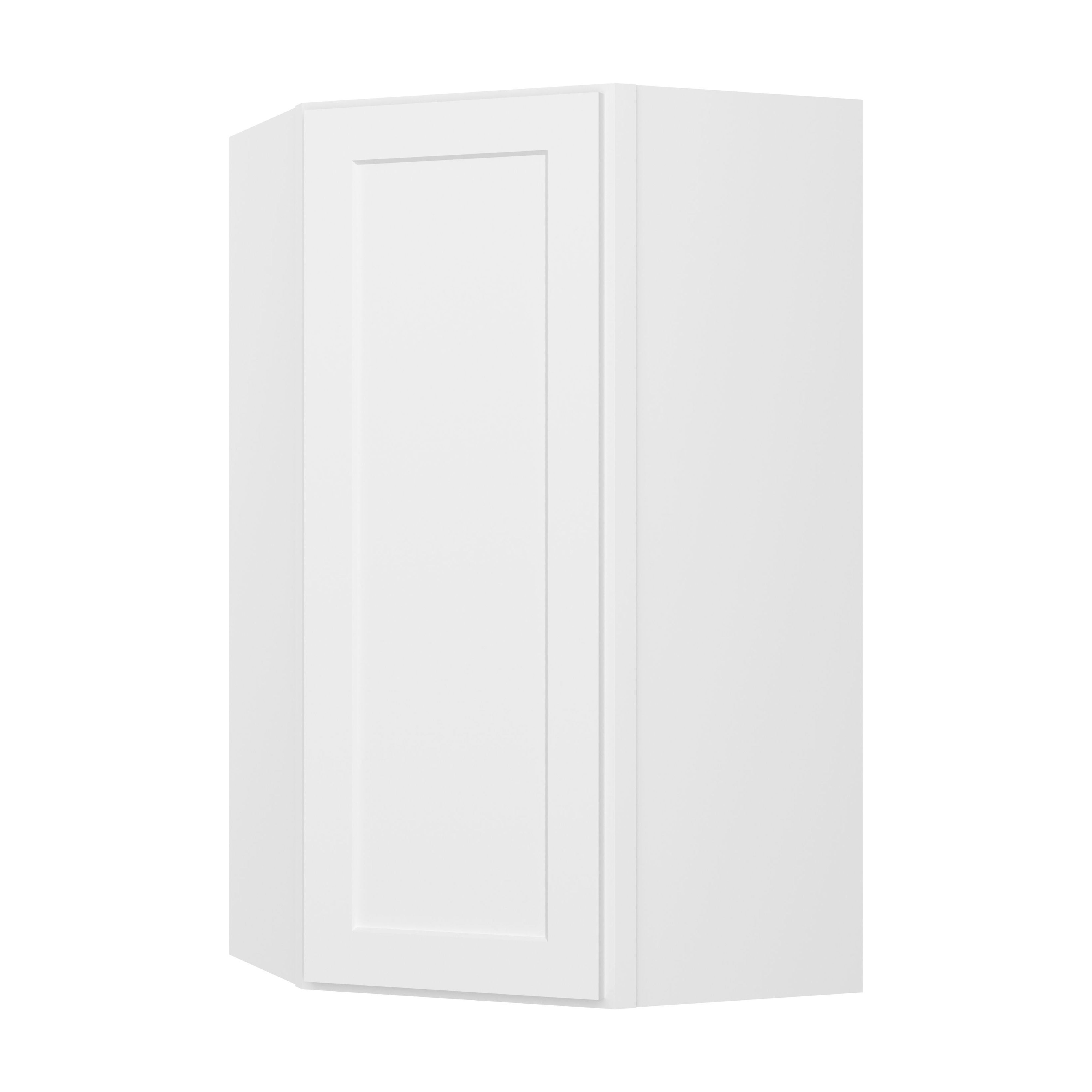 Furinno Shaker Plywood Wall Diagonal Kitchen Cabinet with 1 Door 3 Shelves, Ready to Assemble, 12 D x 24 W x 42 H, White