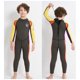 thumbnail image 3 of Greeniant Traje de neopreno para niños de 2,5 MM, traje de Surf resistente a los arañazos para jóvenes, adolescentes, niños pequeños Deportes acuáticos manga amarilla verde M, 3 of 6