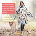 thumbnail image 4 of White Baseball Elements Pattern Wearable Oversized Blanket,Wearable Blanket Hoodie for Adults,Cozy Hooded Blankets with Super Pockets,Super Warm Fuzzy Pullover for Women & Men, 4 of 6