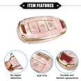 thumbnail image 4 of Unique Bargains Funda para Llavero Compatible con Hyundai Accent Tucson Patrón de Porcelana de 3 Botones TPU Suave Rosa, 4 of 7