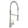 thumbnail image 1 of Moen Robinet de Cuisine Résistant à une Poignée en Acier Inoxydable à Arc Haut, Robinet d'Évier de Cuisine Moderne à Ressort avec Tête de Pulvérisateur à Découpe pour un Nettoyage Plus Rapide, 5925Srs, 1 of 5