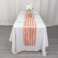thumbnail image 6 of Efavormart 12"x108" Dusty Rose Satin Stripe Table Runner, Elegant Tablecloth Runner, 6 of 11