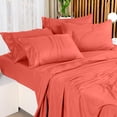 thumbnail image 3 of Juego de sábanas Utopia Bedding de microfibra totalmente cepillada, color coral, 3 of 7