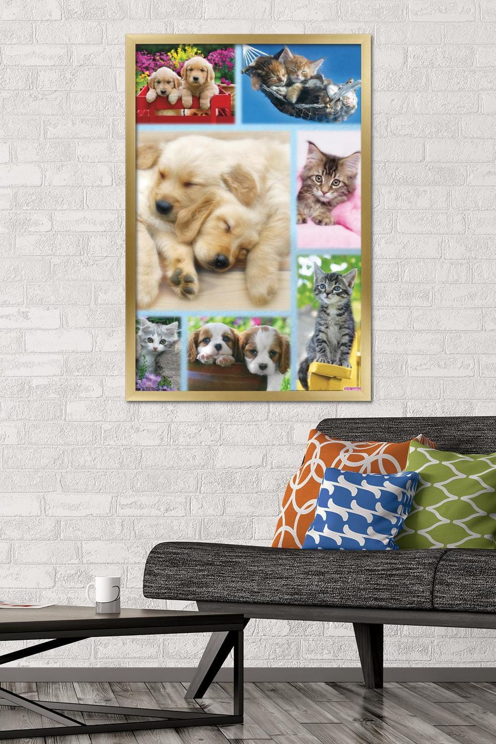 Keith Kimberlin - Puppies and Kittens Collage Wall Poster